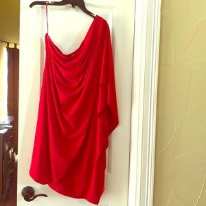 Beautiful red dress!  Worn once
